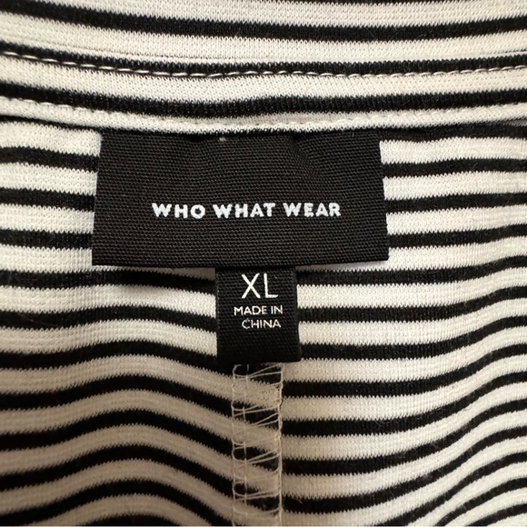 Who What Wear black white striped top XL - Picture 4 of 5
